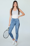 Denim Heart Pocket Legging